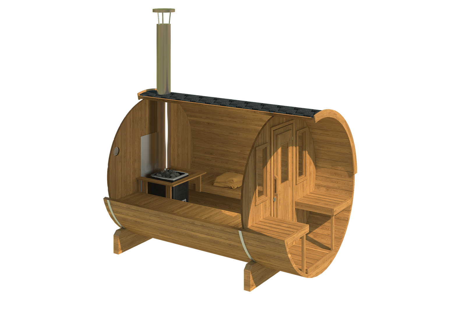 Vanjska sauna 250 Thermowood (4 osobe)