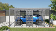 Nadstrešnica za auto Libeccio 3 panela 16 m²