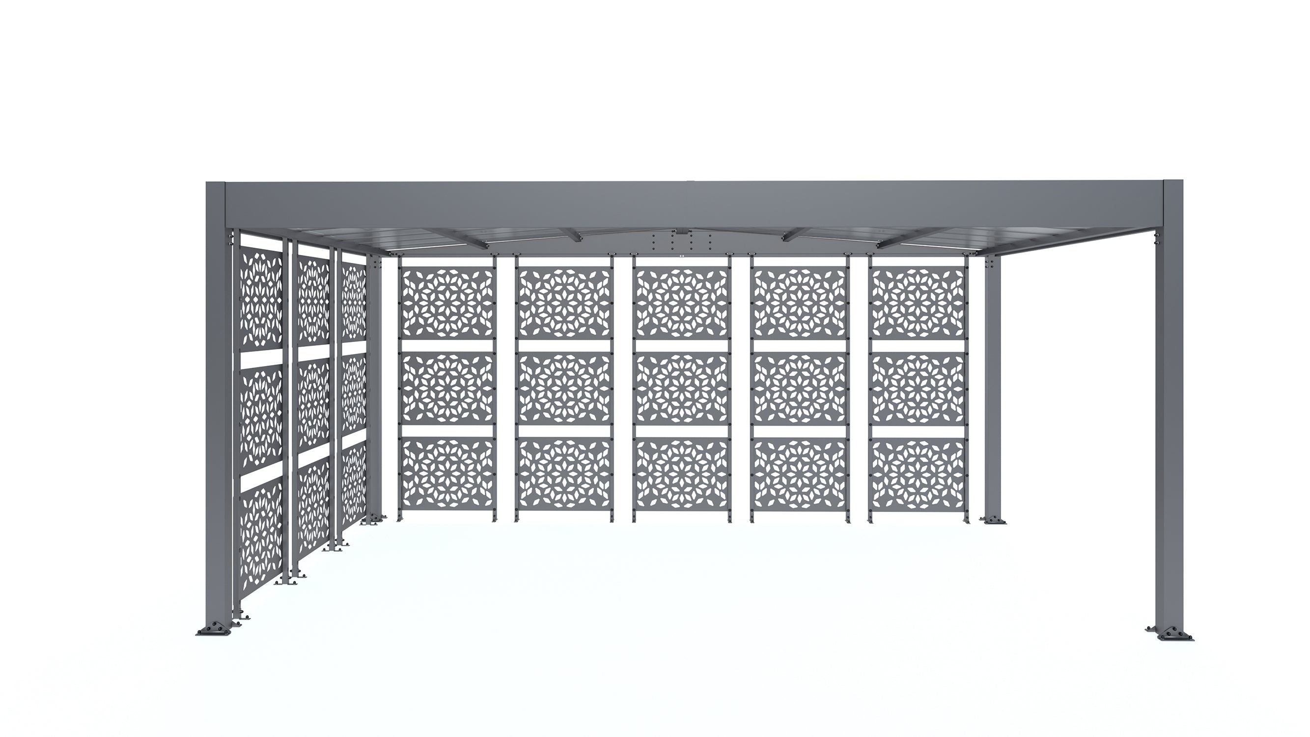 Nadstrešnica za auto Libeccio 8 panela 16 m²