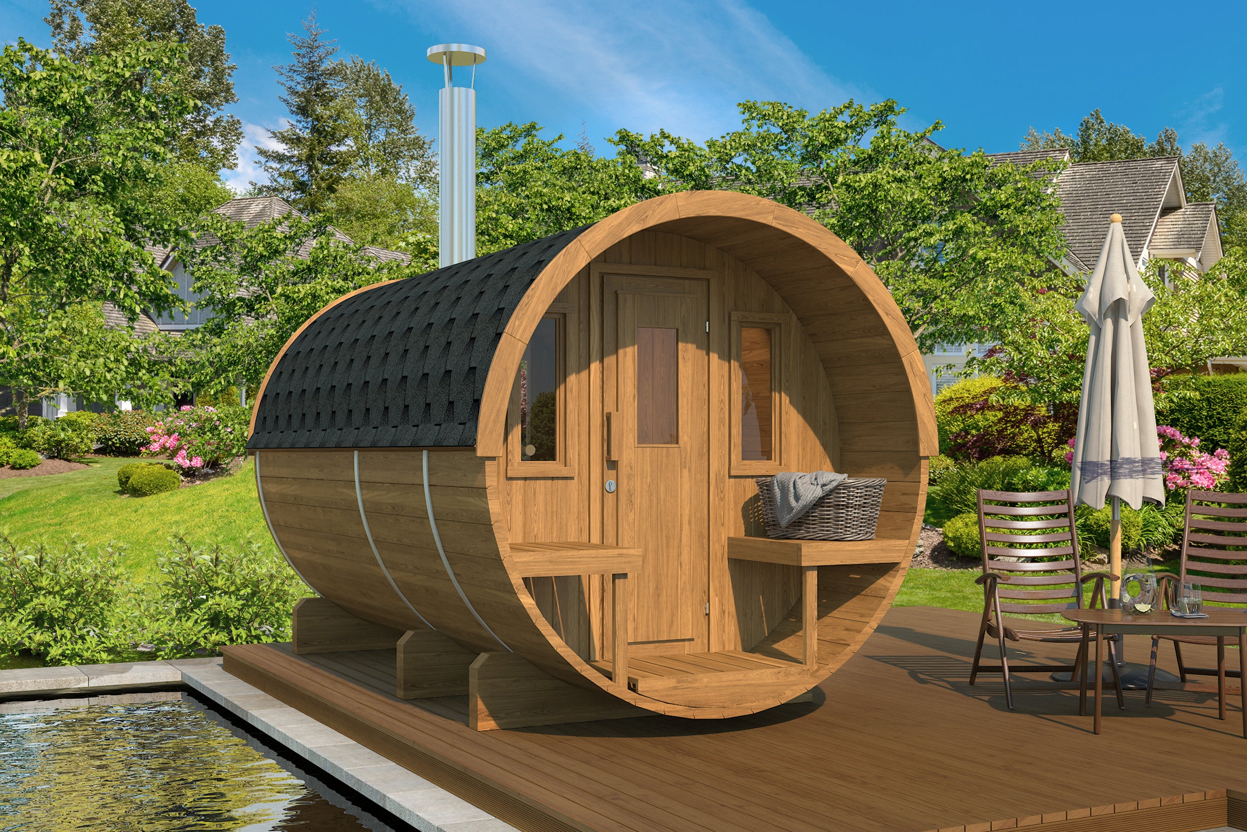 Vanjska sauna 330 s terasom (4-6 osoba)