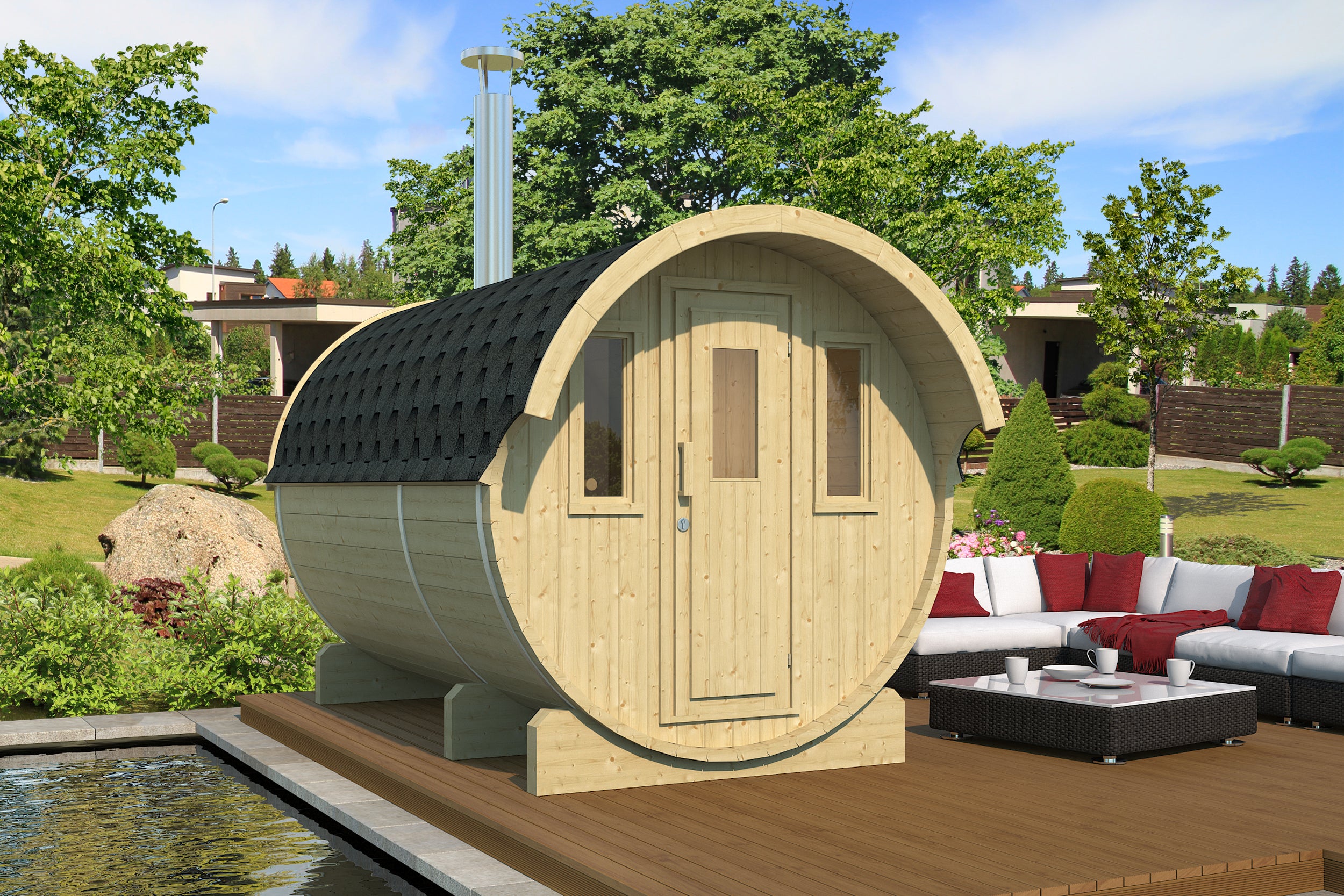 Vanjska sauna 330 s krovom (4-6 osoba)