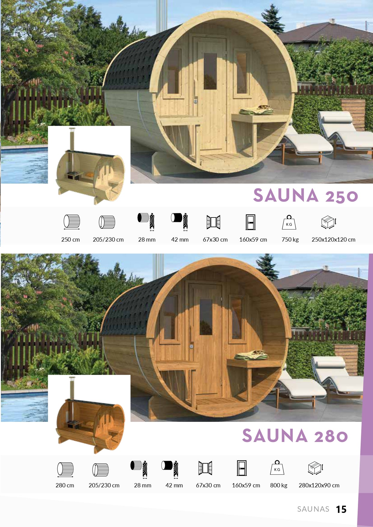 Vanjska sauna 280 Thermowood (4-6 osoba)