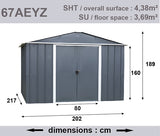 Vrtno spremište Yardmaster antracit 3,85m2 (67AEYZ)