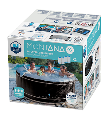 NetSpa masažni bazen na napuhavanje Montana - 6 osoba Ø204x70cm